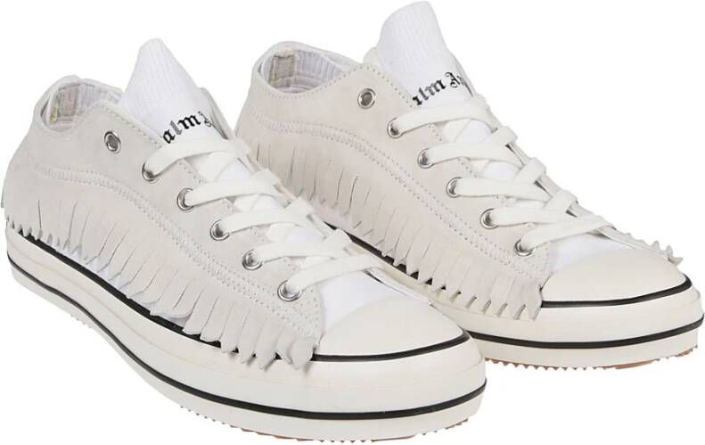 Palm Angels Witte Leren Sneakers Wit Heren