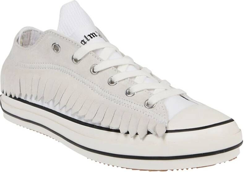 Palm Angels Witte Leren Sneakers Wit Heren