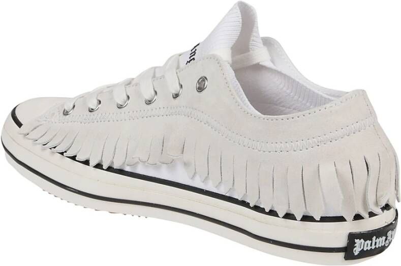 Palm Angels Witte Leren Sneakers Wit Heren