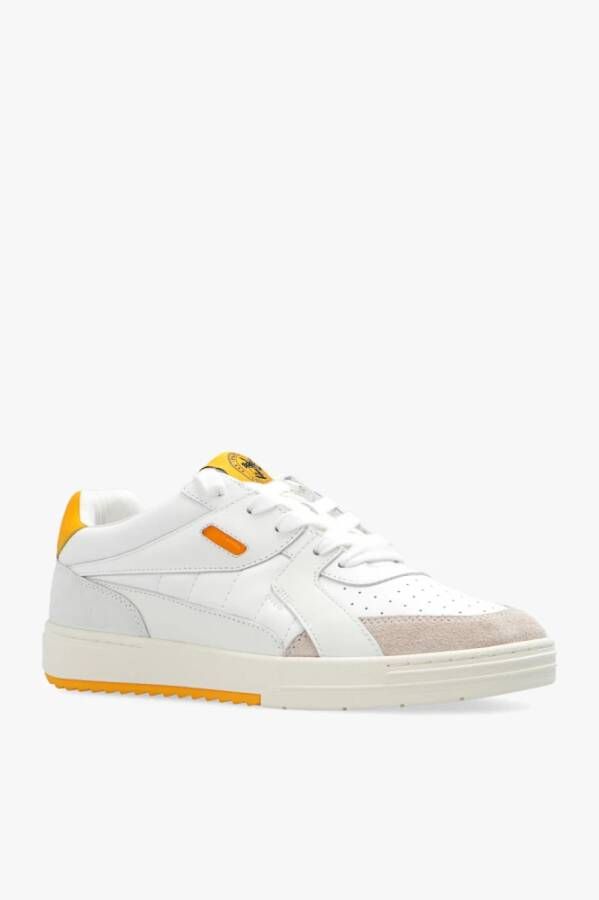 Palm Angels Witte sneakers met afval en suède Wit Heren