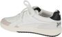 Palm Angels Witte leren sneakers met gewatteerde inzetstukken White Heren - Thumbnail 9