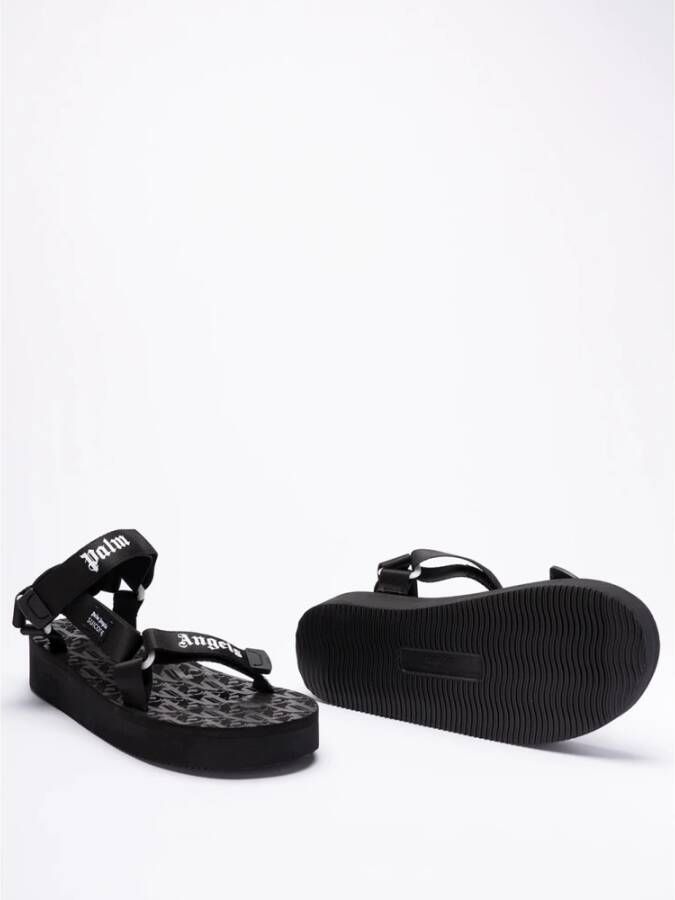 Palm Angels Witte Sandalen met Logoprint Band Black - Foto 4