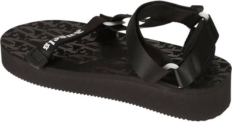 Palm Angels Witte Sandalen met Logoprint Band Black - Foto 7