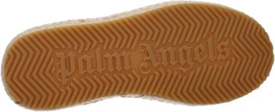 Palm Angels Witte Leren Lage Sneakers