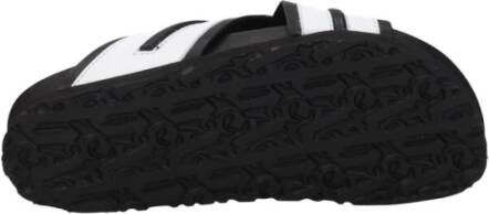 Palm Angels Witte Leren Open Teen Slippers