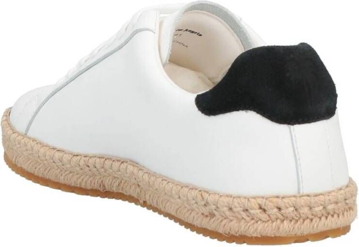 Palm Angels Witte Leren Sneakers