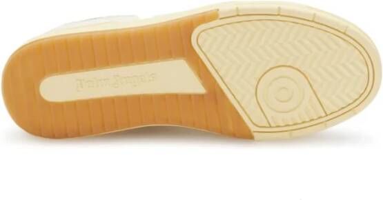 Palm Angels Witte Sneakers met Gouden Logo Wit Heren