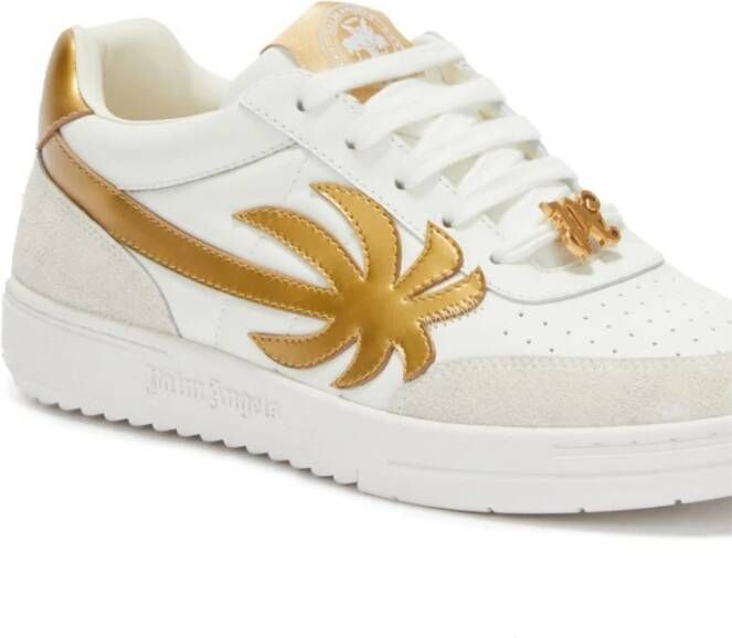 Palm Angels Witte sneakers met palmboom motief White Heren