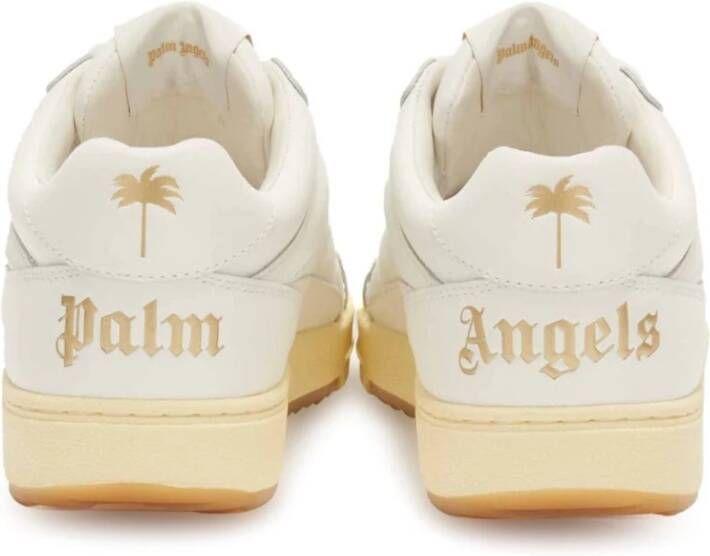 Palm Angels Witte universiteits veterschoenen van leer Wit Heren