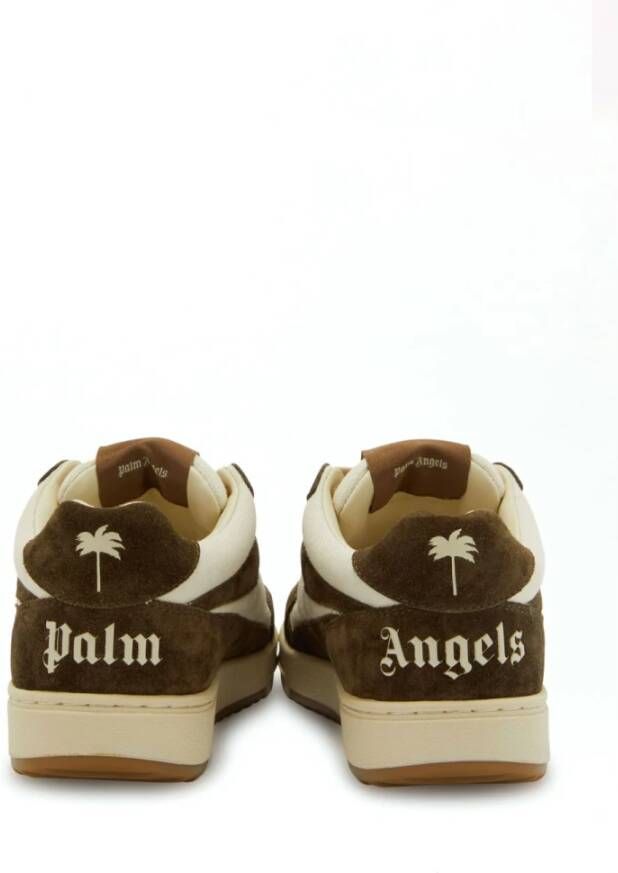 Palm Angels Witte universiteitspanelled sneakers Wit Heren