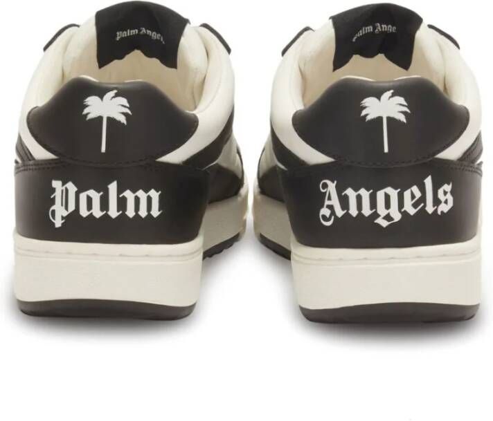 Palm Angels Zwarte Geborduurde Sneakers Zwart Heren