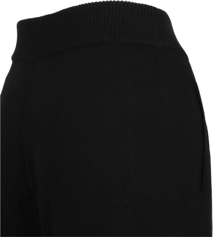 Palm Angels Zwarte Gebreide Palmboom Broek