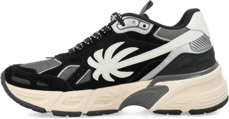 Palm Angels Zwarte Grijze Sneakers PA 4 Black Heren