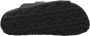 Palm Angels Zwarte Leren Platte Sandalen met Logo - Thumbnail 2