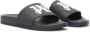 Palm Angels Zwarte Monogram Pool Slippers Black Heren - Thumbnail 5