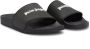 Palm Angels Zwarte rubberen zwembadsandalen met logo Black Heren - Thumbnail 2