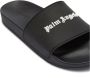 Palm Angels Zwarte rubberen zwembadsandalen met logo Black Heren - Thumbnail 4