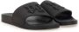 Palm Angels Zwarte Monogram-Geëmbosseerde Slippers voor Heren Black Heren - Thumbnail 8