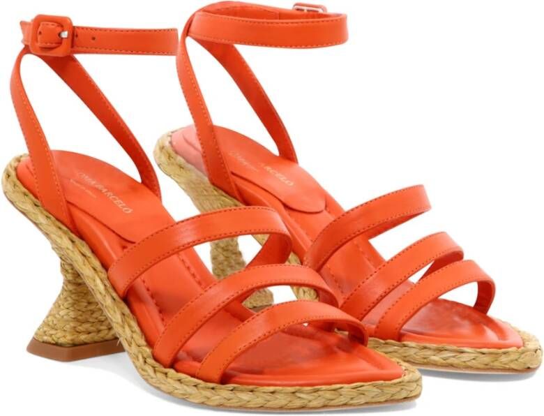 Paloma Barceló Agnes Hoge Hak Sandalen Orange Dames