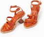 Paloma Barceló Agnes Hoge Hak Sandalen Orange Dames - Thumbnail 2