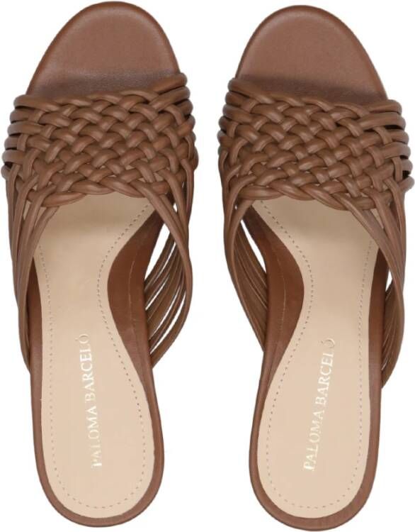 Paloma Barceló Alelu Leren Sandalen met 5cm Hak