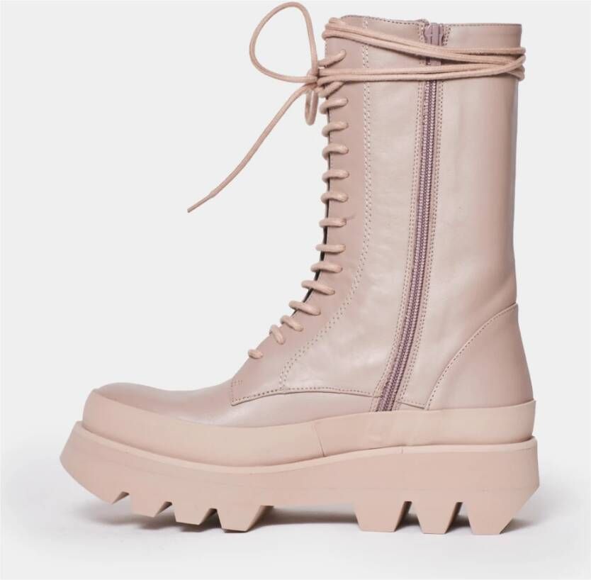 Paloma Barceló Beige Enkellaarzen met Rits Beige Dames