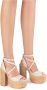 Paloma Barceló Hoge hak sandalen in ivoor raffia Beige Dames - Thumbnail 4
