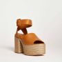 Paloma Barceló Womens Shoes Wedges Cuoio Aw22 Bruin Dames - Thumbnail 2