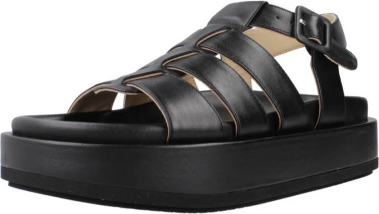 Paloma Barceló Flat Sandals Black Dames