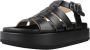Paloma Barceló Stijlvolle Platte Sandalen voor Vrouwen Black Dames - Thumbnail 3