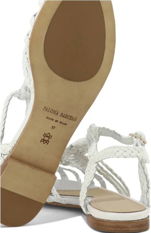 Paloma Barceló Flat Sandals White Dames