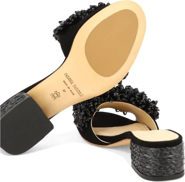 Paloma Barceló Heeled Mules Black Dames