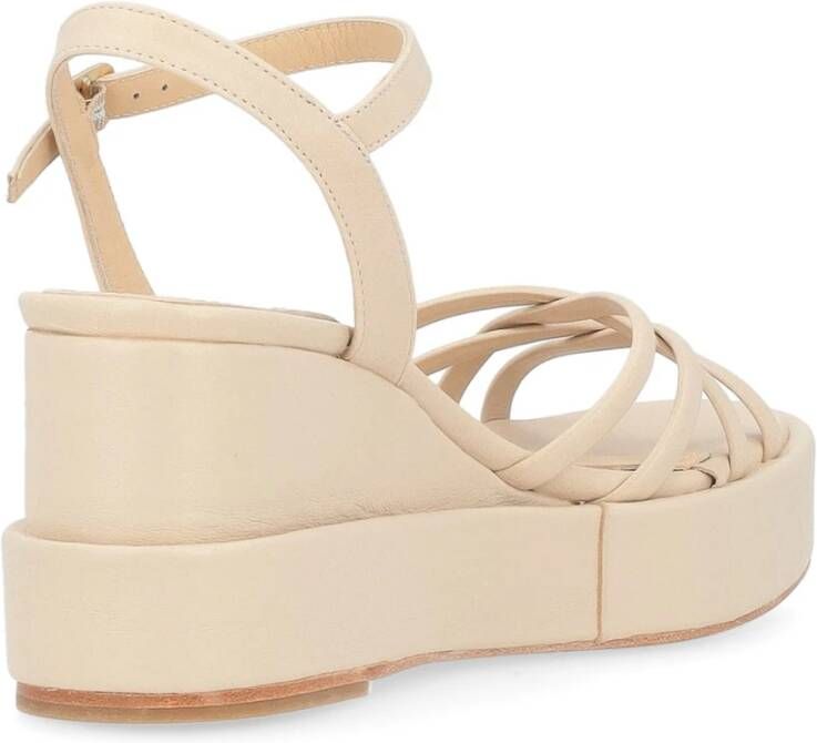 Paloma Barceló Ivory Nappa Sandal Beige Dames