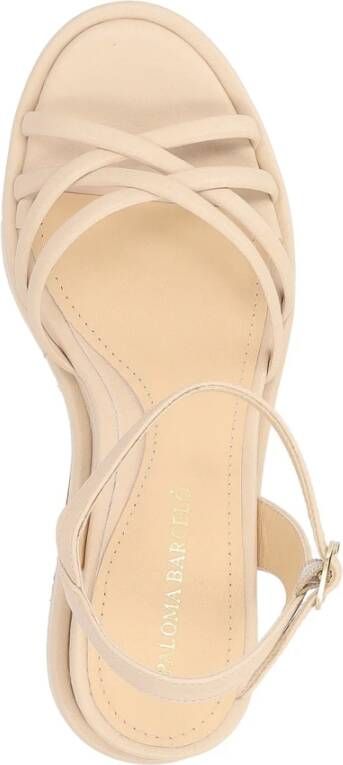 Paloma Barceló Ivory Nappa Sleehak Sandaal Beige Dames