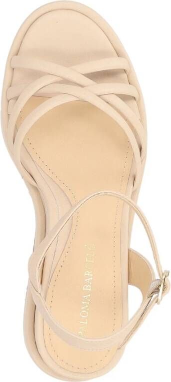 Paloma Barceló Ivory Nappa Sandal Beige Dames