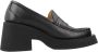 Paloma Barceló Leren Mocassin Loafers Black Dames - Thumbnail 6