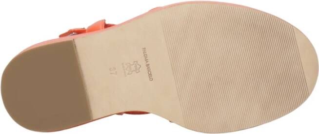 Paloma Barceló Oranje Sleehak Sandalen