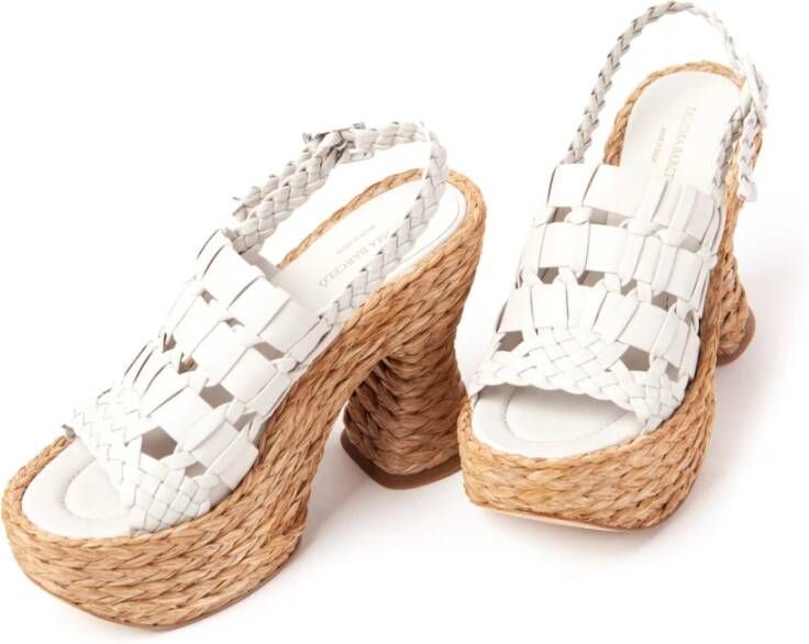 Paloma Barceló Napa White Hoge Hak Sandalen Wit Dames