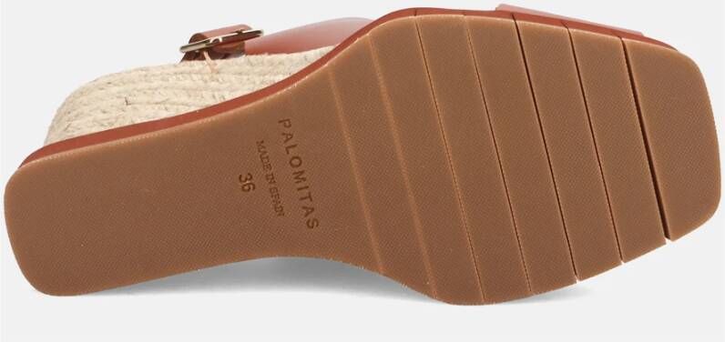 Paloma Barceló Wanda Calidis Terracota Leren Sandalen