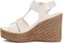 Paloma Barceló Witte Leren Sleehak Sandalen Ss25 - Thumbnail 2