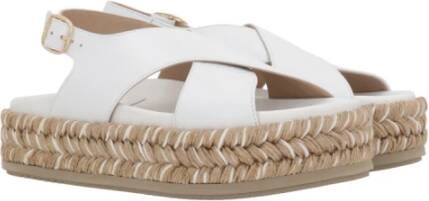 Paloma Barceló Witte platformsandalen met enkelband White Dames