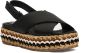Paloma Barceló Zwarte geweven sleehak sandalen - Thumbnail 2