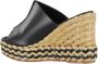 Paloma Barceló Zwarte leren platform sandalen Ivana - Thumbnail 2