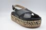 Paloma Barceló Zwarte Sleehak Espadrilles Enkelband Schoenen Black Dames - Thumbnail 2