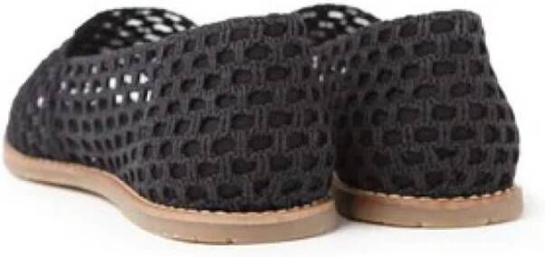 Paloma Barceló Zwarte Stoffen Loafer 1903 Geperforeerd