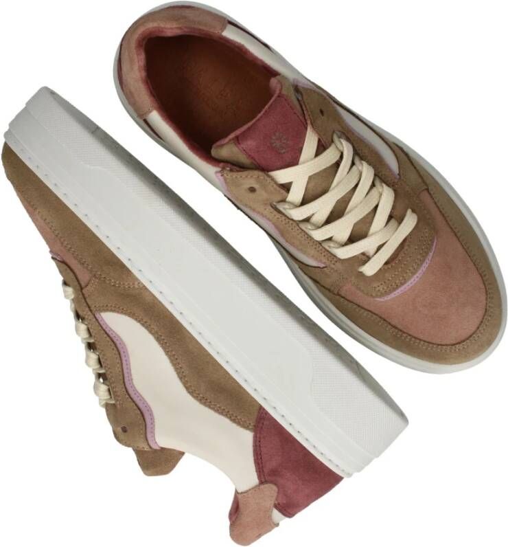 Palpa Beige Paarse Platform Sneakers Multicolor Dames