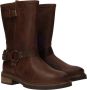 Palpa Bruine Bikerboot met Gouden Gespen Brown Dames - Thumbnail 4