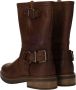 Palpa Bruine Bikerboot met Gouden Gespen Brown Dames - Thumbnail 6