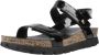 Panama Jack Casual Platte Sandalen met Plakband Black Dames - Thumbnail 9