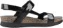 Panama Jack Casual Platte Sandalen met Plakband Black Dames - Thumbnail 11